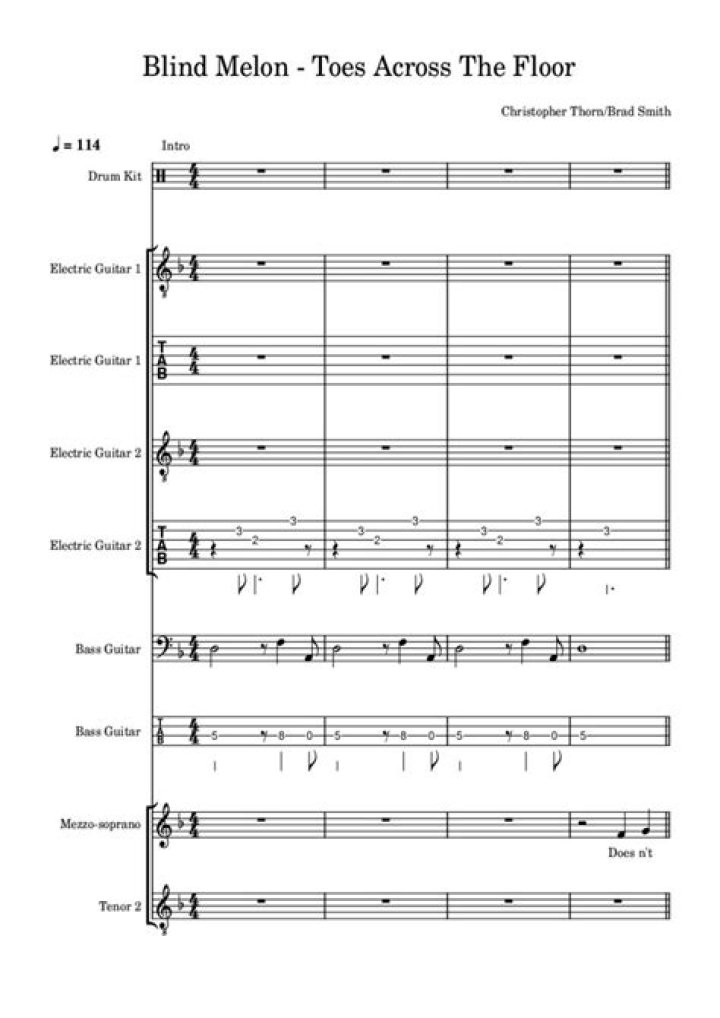 Blind Melon’s
Toes Across The Floor Lyrics