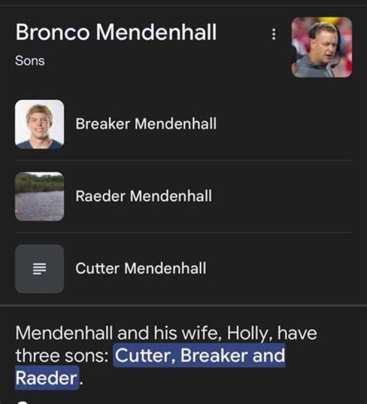 Bronco Mendenhall Children: Meet Breaker Mendenhall, Raeder Mendenhall, And Cutter Mendenhall