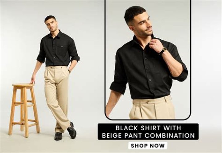 Does black shirt match khaki pants