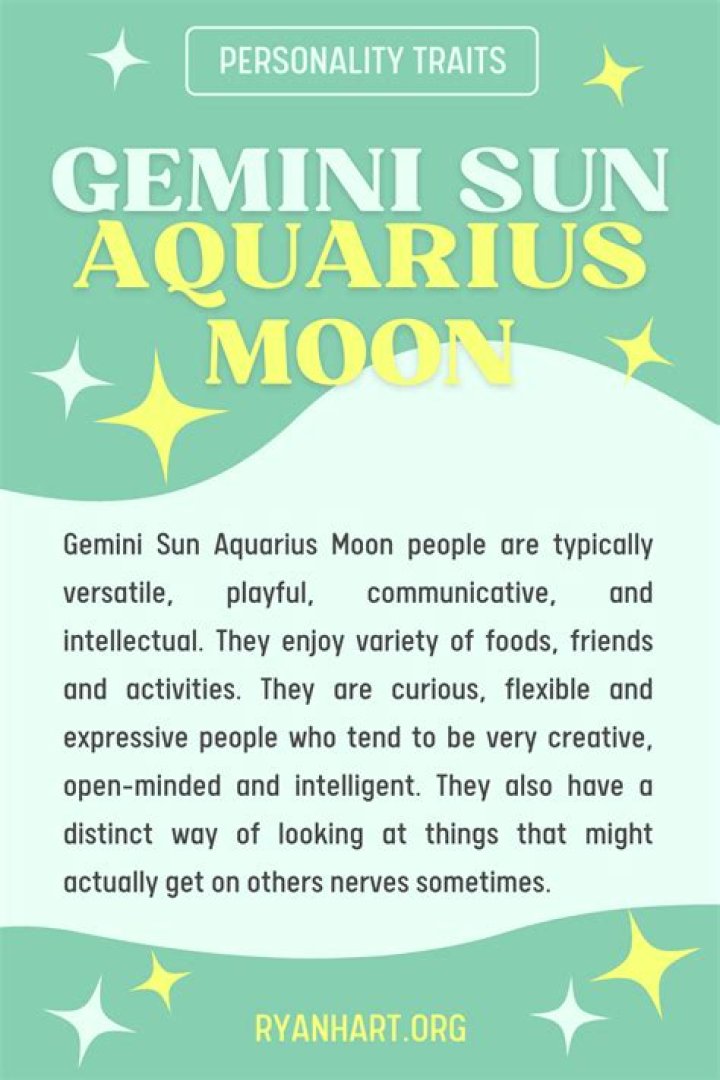 Gemini sun aquarius moon