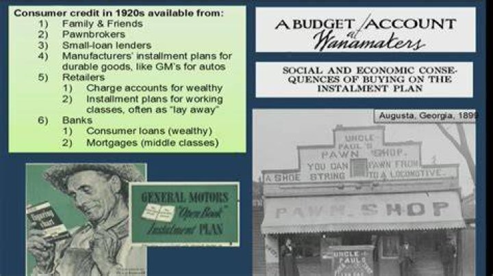 How did easy consumer credit help the us economy during the early 1920s