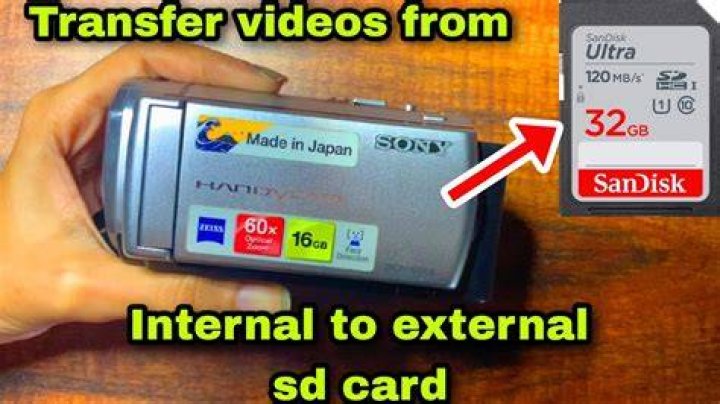 How do i transfer video from sony handycam to sd card