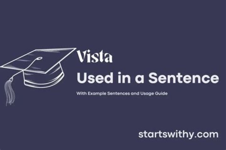 How do you use vista in a sentence