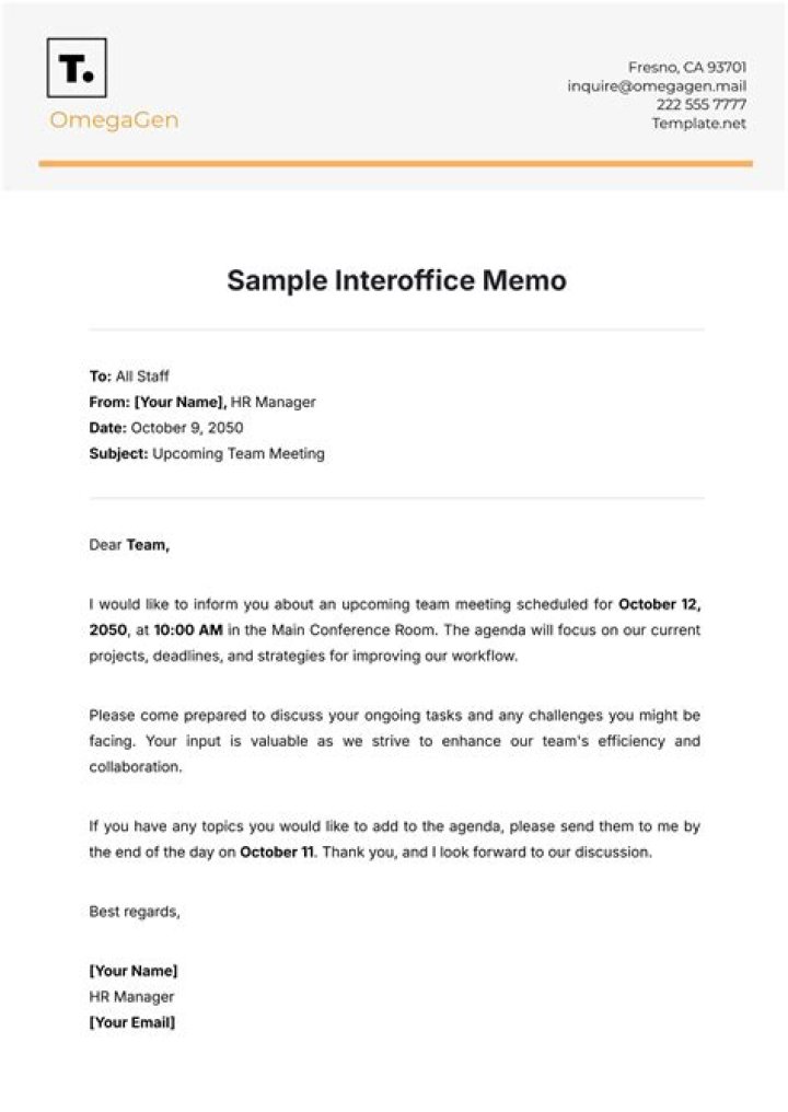 How do you write a memo to staff about office cleanliness