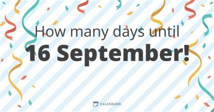 How many days until september 16
