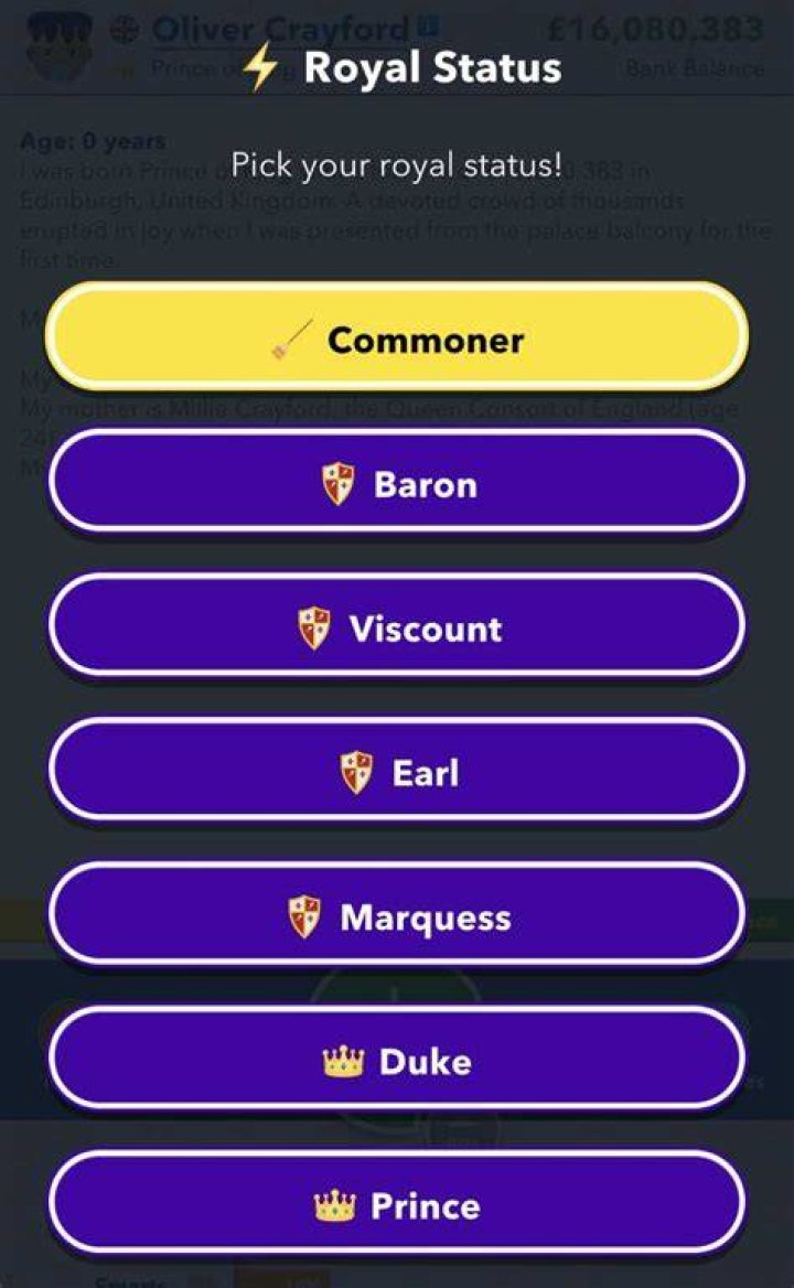 How to become royalty in bitlife