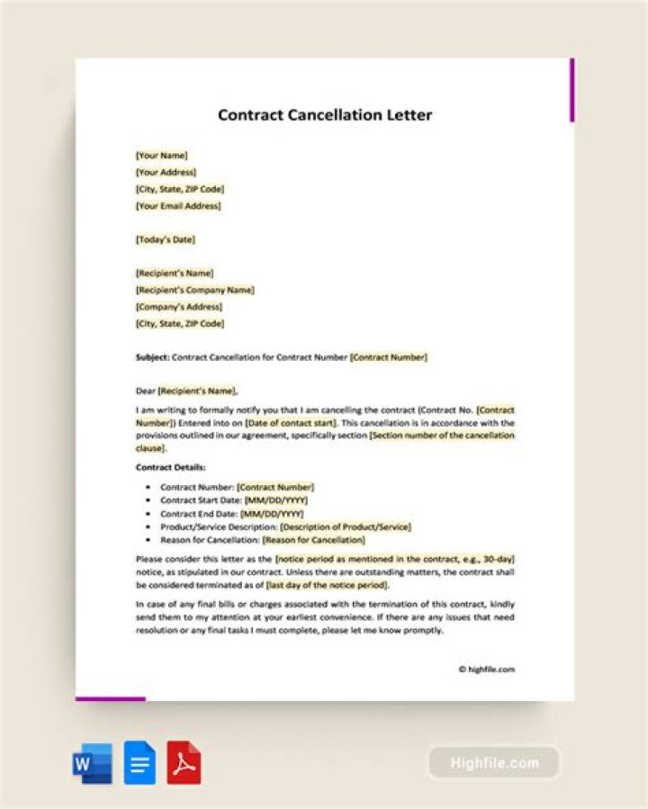 How to cancel property management agreement