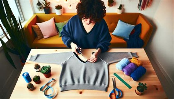 How to cut a sweatshirt neck