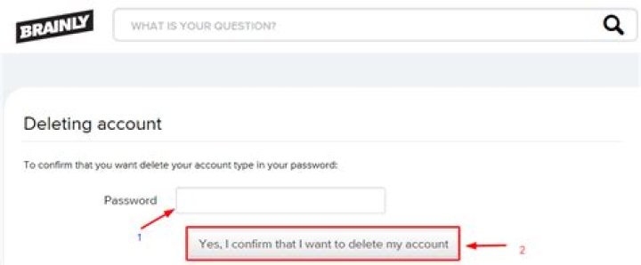 How to delete brainly account