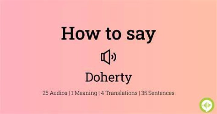 How to pronounce doherty