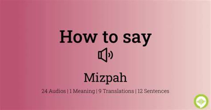 How to pronounce mizpah