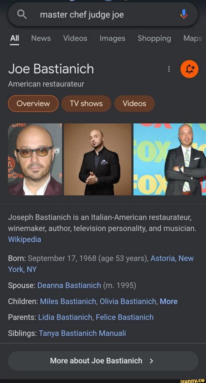 Joe Bastianich Bio, Age, Restaurants, American MasterChef, Books