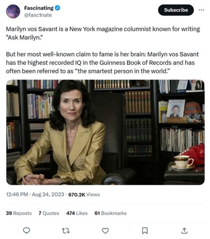 Marilyn Vos Savant – Net Worth, Age Wikipedia, Biography Height, Family