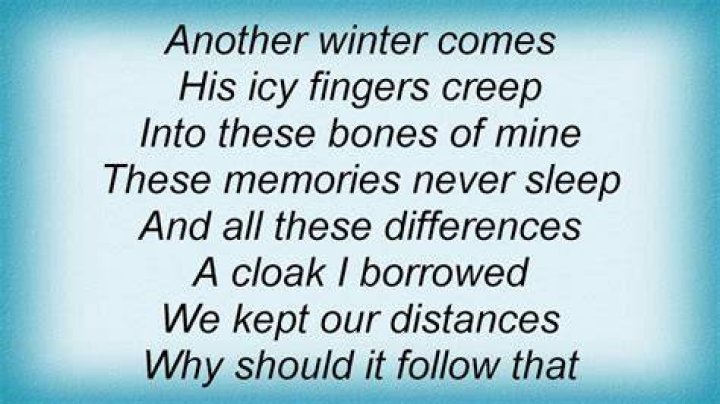 Sting’s
Ghost Story Lyrics