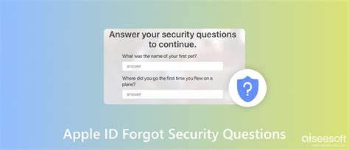 What do you do if you forgot your apple id security questions