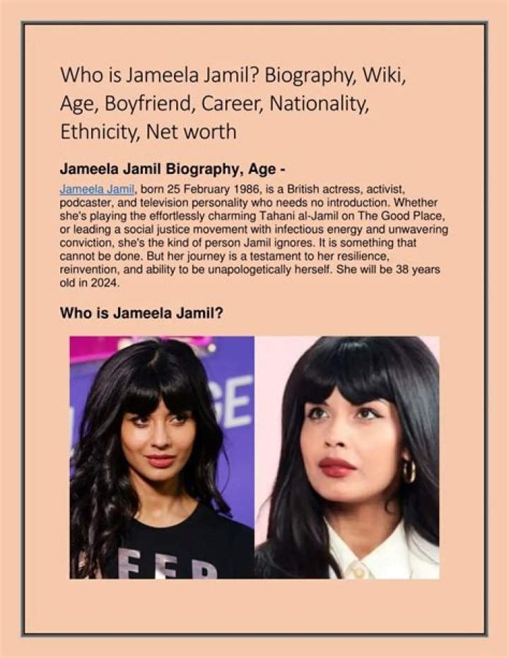 What ethnicity is Jameela Jamil?