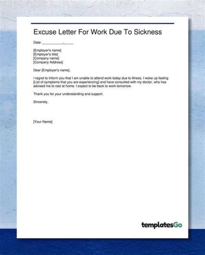 What is a good sick excuse for work