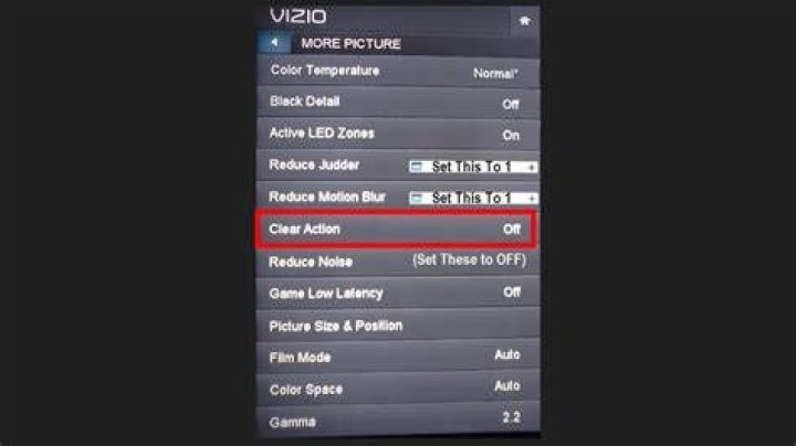 What is clear action on vizio tv