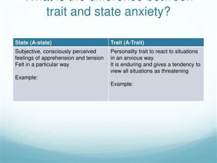 What is the difference between trait and state